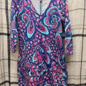Lilly Pulitzer Pink and Blue Swirl Dress
